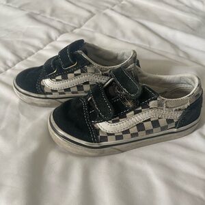Kids Black and White Checkered vans